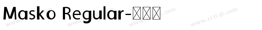 Masko Regular字体转换